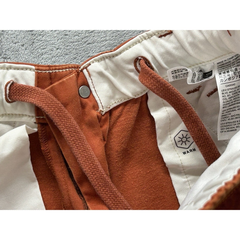 Levi's XX Chino EZ Pants Mens XS 26x31 Red Tapered Drawstring Golf Two Horse - Picture 3 of 14